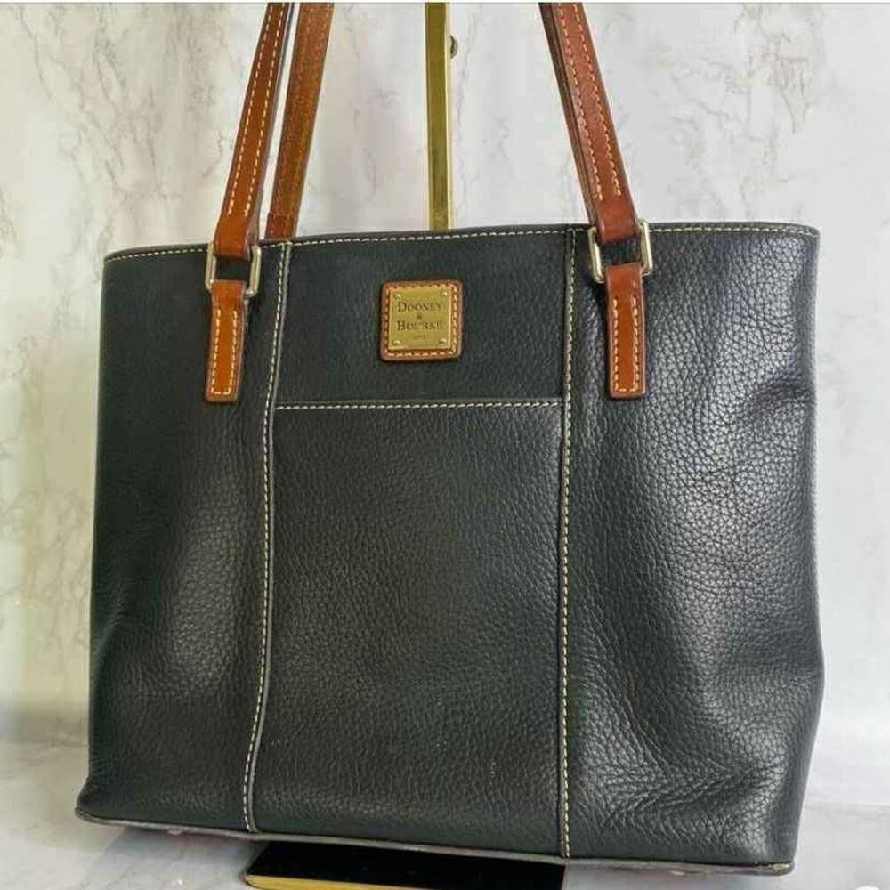 Dooney & Bourke Shoulder Bag Black Lexington Leather Black Purse Handbag Tote - Picture 2 of 10